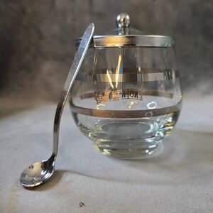 Sweet N Low Sugar Dispenser Glass Metal Lid Spoon Vintage Retro Decor vintage